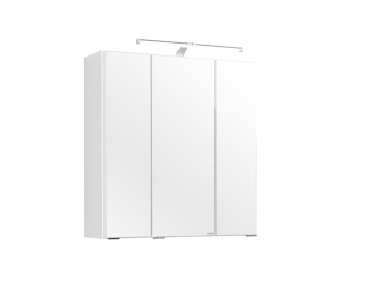 Held Möbel Bad Badezimmer WC 3D Spiegelschrank Portofino 60 cm in weiß mit LED Beleuchtung 003.1.0001