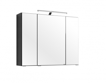 Held Möbel Bad Badezimmer WC Spiegelschrank Portofino 80 cm in anthrazit mit LED Beleuchtung 004.1.2155