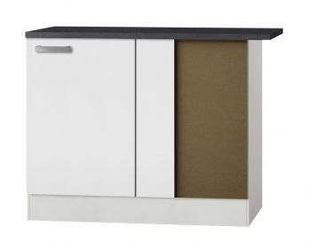 Optifit Jaka Küchen Eckunterschrank mit Arbeitsplatte Oslo UEL106-9 in weiß
