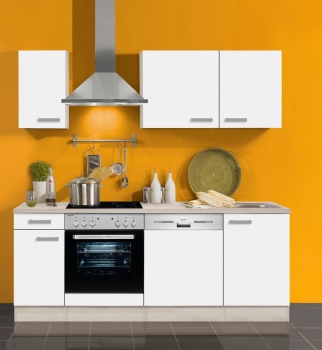 Optifit Küchenblock ohne Elektrogeräte Genf 210 cm in weiss 2179OE-9+