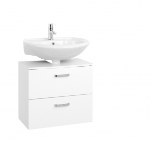 Held Möbel Bad Badezimmer WC Waschbecken Unterschrank Bologna in hochglanz weiß 60 cm breit mit 1 Klappe, 1 Auszug