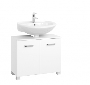 Held Möbel Bad Badezimmer WC Waschbecken Unterschrank Bologna in hochglanz weiß 70 cm breit mit 2 Türen