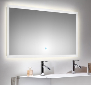 Posseik Emotion Bad Spiegel in 140x60 cm mit LED Beleuchtung und Touch Bedienung