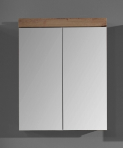 Trendteam Badezimmer Spiegelschrank Amanda 60 cm in weiß / Asteiche Nachbildung 139340507