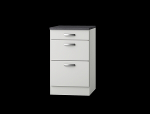 Optifit Jaka Küchen Schubladenunterschrank mit Arbeitsplatte Lagos U536-9 in weiß