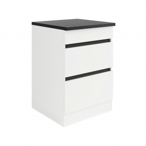Optifit Jaka Küchen Schubladenunterschrank mit Arbeitsplatte Luca U636-0+ in weiß matt 60 cm breit