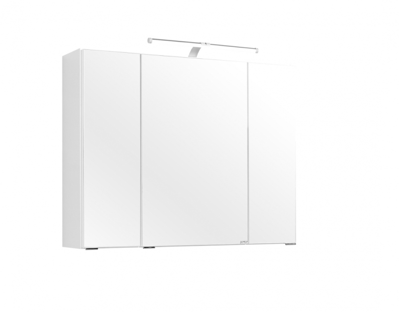 Held Möbel Bad Badezimmer WC 3D Spiegelschrank Portofino 80 cm in weiß mit  LED Beleuchtung