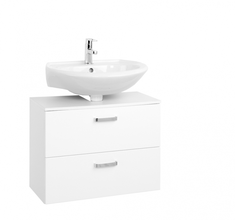 Held Möbel Bad Badezimmer WC cm Klappe, in Auszug hochglanz weiß Unterschrank breit 1 70 Bologna 1 Waschbecken mit